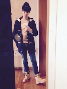 「ESPIONAGE（エスピオナジ）のアイテム」を使った、chaioonさん（メンズ・179cm）の冬コーディネート