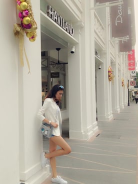 「zaloramy」｜「アイテム（ジャケット/アウター）」を使った、Nadya Nsrさん（レディース・171cm）の春コーディネート