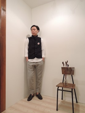 「FOB FACTORY（エフオービーファクトリー）のアイテム」を使った、ReTrickさん（メンズ・170cm）の冬コーディネート