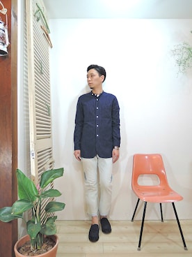 「MANEBU（マネブ）のアイテム（ブーツ）」を使った、ReTrickさん（メンズ・170cm）の冬コーディネート