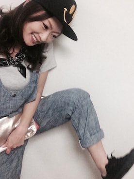 「ヤンチャ」｜「アイテム（オールインワン・サロペット）」を使った、★misaking★さん（レディース・156cm）の春コーディネート