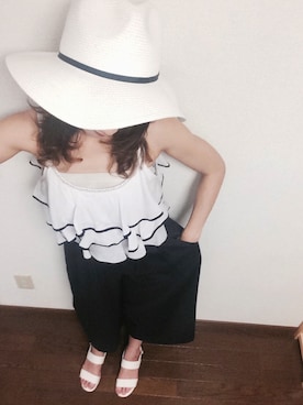 「CECIL McBEE（セシルマクビー）のアイテム（つなぎ/オールインワン）」を使った、★misaking★さん（レディース・156cm）の夏コーディネート
