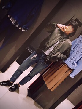 「MOUSSY（マウジー）のアイテム（ナイロンジャケット）」を使った、justilikeさん（レディース・164cm）の冬コーディネート