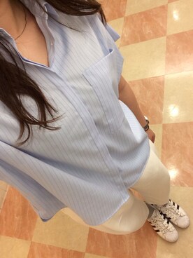 「ブルー x ホワイト」｜aksさん（レディース・161cm）の春コーディネート