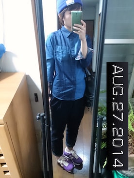 「短足効果」｜かんたんさん（レディース・154cm）の夏コーディネート
