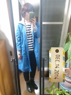 「アイテム（アナログ腕時計、ピンク系）」を使った、かんたんさん（レディース・154cm）の冬コーディネート