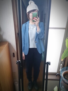 「アイテム（アナログ腕時計、ピンク系）」を使った、かんたんさん（レディース・154cm）の春コーディネート