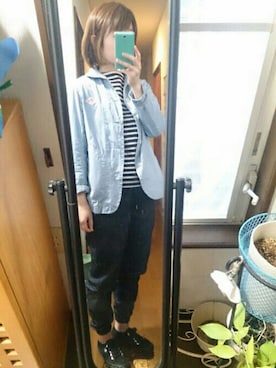 「短足効果」｜かんたんさん（レディース・154cm）の春コーディネート