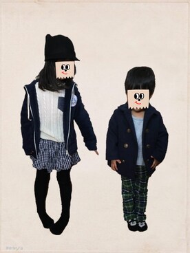 米さん（キッズ・100cm）の冬コーディネート