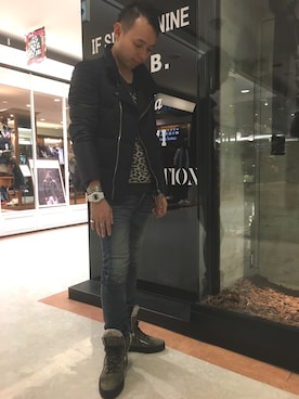 「roar（ロアー）のアイテム（ダウンジャケット/コート）」を使った、Koutaro Makitaさん（メンズ・168cm）の秋コーディネート