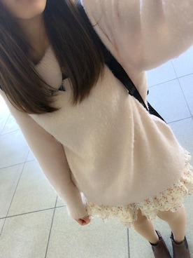 「ピンクニット」｜ま つ お は る きさん（レディース・156cm）の秋コーディネート