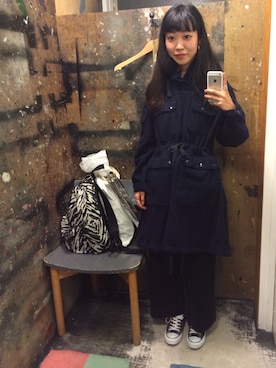 「Engineered Garments（エンジニアードガーメンツ）のアイテム（ジャケット/アウター）」を使った、Bさん（レディース・164cm）の秋コーディネート