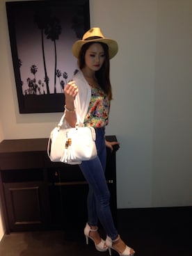 「アイテム（タンクトップ）」を使った、mikuさん（レディース・160cm）の春コーディネート