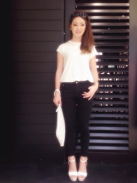 「アイテム（タンクトップ）」を使った、mikuさん（レディース・160cm）の春コーディネート