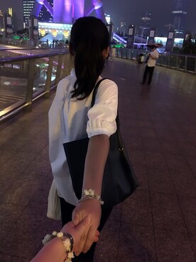 「SLY（スライ）のアイテム（トップス、ホワイト系）」を使った、Tianさん（レディース・164cm）の秋コーディネート