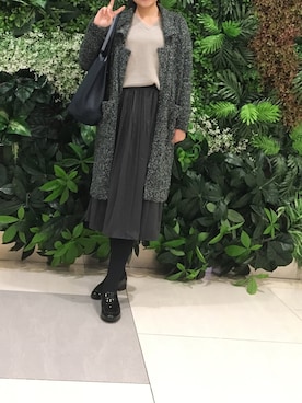 「SLY（スライ）のアイテム（ジャケット/アウター、グレー系）」を使った、Tianさん（レディース・164cm）の秋コーディネート