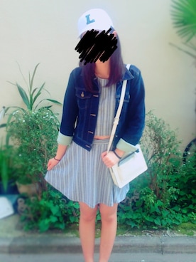「ダズリン」｜「アイテム（デニムジャケット）」を使った、NatsuKi❥❥さん（レディース・163cm）の春コーディネート