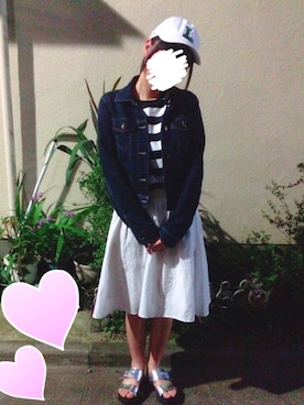 「ダズリン」｜「アイテム（デニムジャケット）」を使った、NatsuKi❥❥さん（レディース・163cm）の春コーディネート