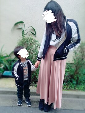 「Right-on（ライトオン）のアイテム（MA-1）」を使った、NatsuKi❥❥さん（レディース・163cm）の秋コーディネート