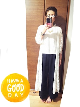 「大ぶりアクセサリー」｜「アイテム（腕時計）」を使った、オソエ～☆彡さん（レディース・154cm）の夏コーディネート