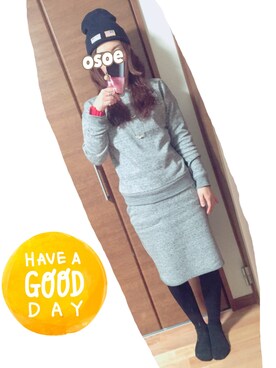 「Frederick（フレデリック）のアイテム（帽子）」を使った、オソエ～☆彡さん（レディース・154cm）の冬コーディネート