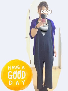 「ジャックパーセル」｜「アイテム（つなぎ/オールインワン）」を使った、オソエ～☆彡さん（レディース・154cm）の夏コーディネート