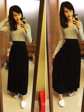 「skirt」｜「アイテム（その他シューズ）」を使った、Arita Suさん（レディース・156cm）の春コーディネート