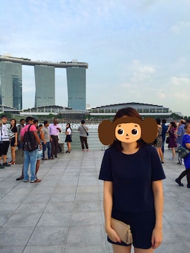 「travel」｜「アイテム（セットアップ）」を使った、ayamoさん（レディース・160cm）の秋コーディネート