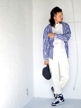 「アイテム（キャスケット）」を使った、トヲルさん（メンズ・180cm）の春コーディネート