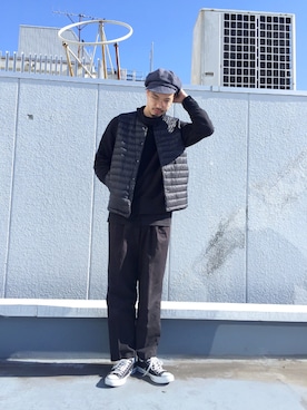 「Yohji Yamamoto（ヨウジヤマモト）のアイテム（トップス）」を使った、トヲルさん（メンズ・180cm）の冬コーディネート
