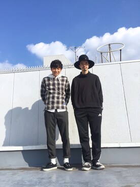 「Yohji Yamamoto（ヨウジヤマモト）のアイテム（トップス）」を使った、トヲルさん（メンズ・180cm）の冬コーディネート