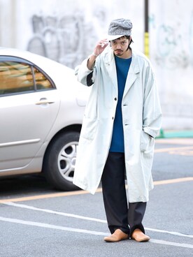 「my beautiful landlet（マイビューティフルランドレット）のアイテム（その他アウター）」を使った、トヲルさん（メンズ・180cm）の春コーディネート