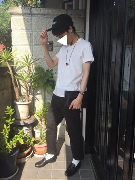 「メゾン キツネ(MAISON KITSUNE)」｜「アイテム（腕時計）」を使った、ようへいさん（メンズ・170cm）の夏コーディネート