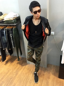 「Faith（-）のアイテム（パンツ）」を使った、林筠宸さん（メンズ・180cm・20代）の夏コーディネート