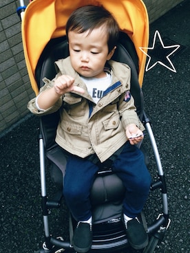 「ZARA BASIC（ザラベーシック）のアイテム（ジャケット/アウター）」を使った、gkclosetさん（キッズ・90cm）の秋コーディネート