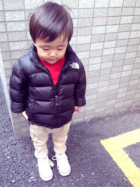 「shima・shima（シマシマ）のアイテム」を使った、gkclosetさん（キッズ・90cm）の冬コーディネート