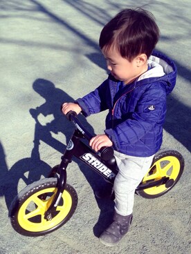 「PETIT BATEAU（プチバトー）のアイテム（ダウンジャケット/コート）」を使った、gkclosetさん（キッズ・90cm）の冬コーディネート