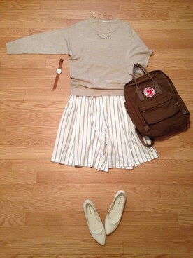 「SMELLY（スメリー）のアイテム（ピアス（両耳用））」を使った、anmiiさん（レディース・158cm）の春コーディネート