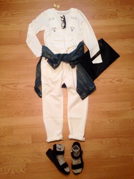 「SMELLY（スメリー）のアイテム（ピアス（両耳用））」を使った、anmiiさん（レディース・158cm）の春コーディネート