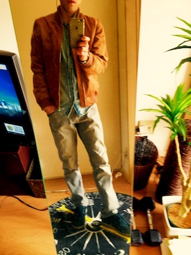 「UNIQLO（ユニクロ）のアイテム（その他パンツ、グレー系）」を使った、koujiさん（メンズ）の冬コーディネート