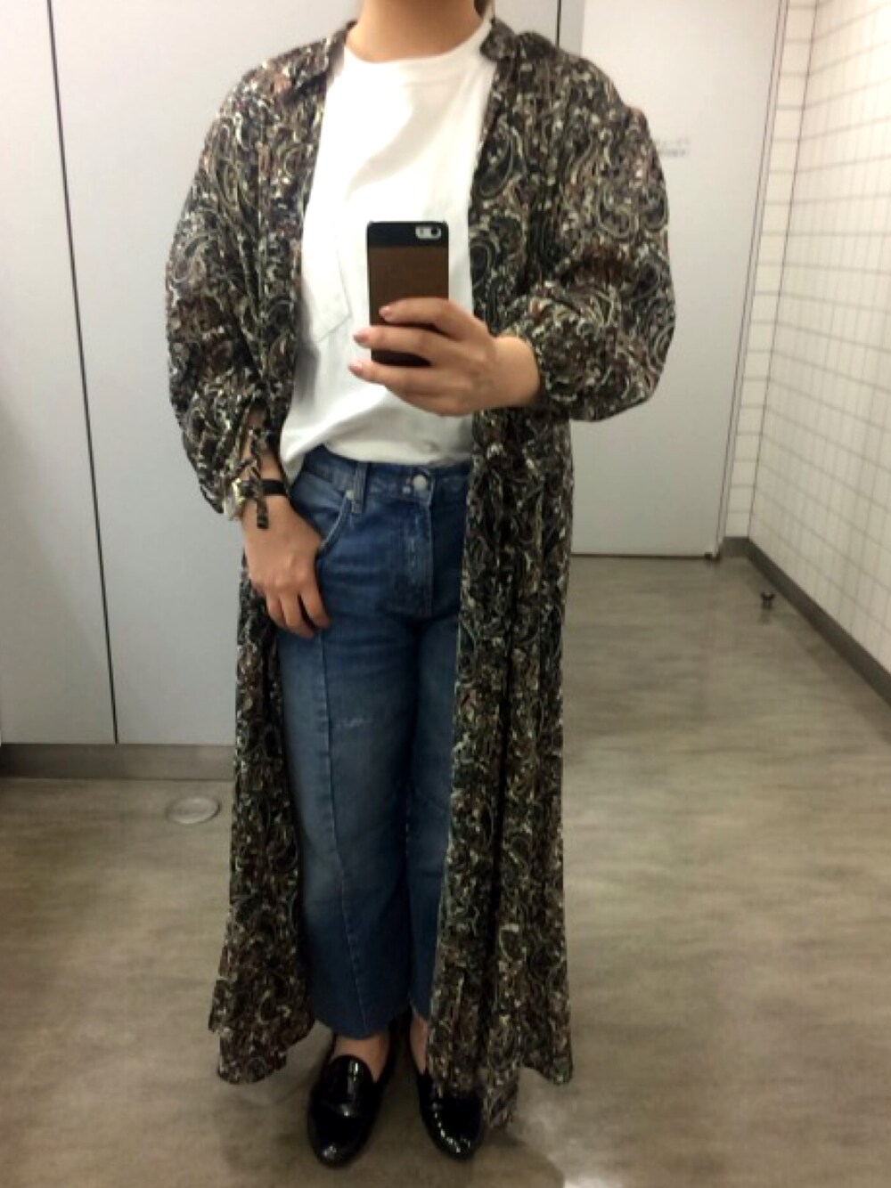 「BEAMS BOYのGoodwear / カスタム BIG Tシャツ（Tシャツ/カットソー、ホワイト系）」を使った、yuki さん（レディース・160cm）の秋コーディネートの1枚目の写真