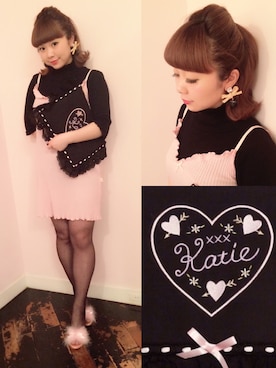 「Katie（ケイティ）のアイテム（シューズ）」を使った、memeさん（レディース・149cm）の春コーディネート