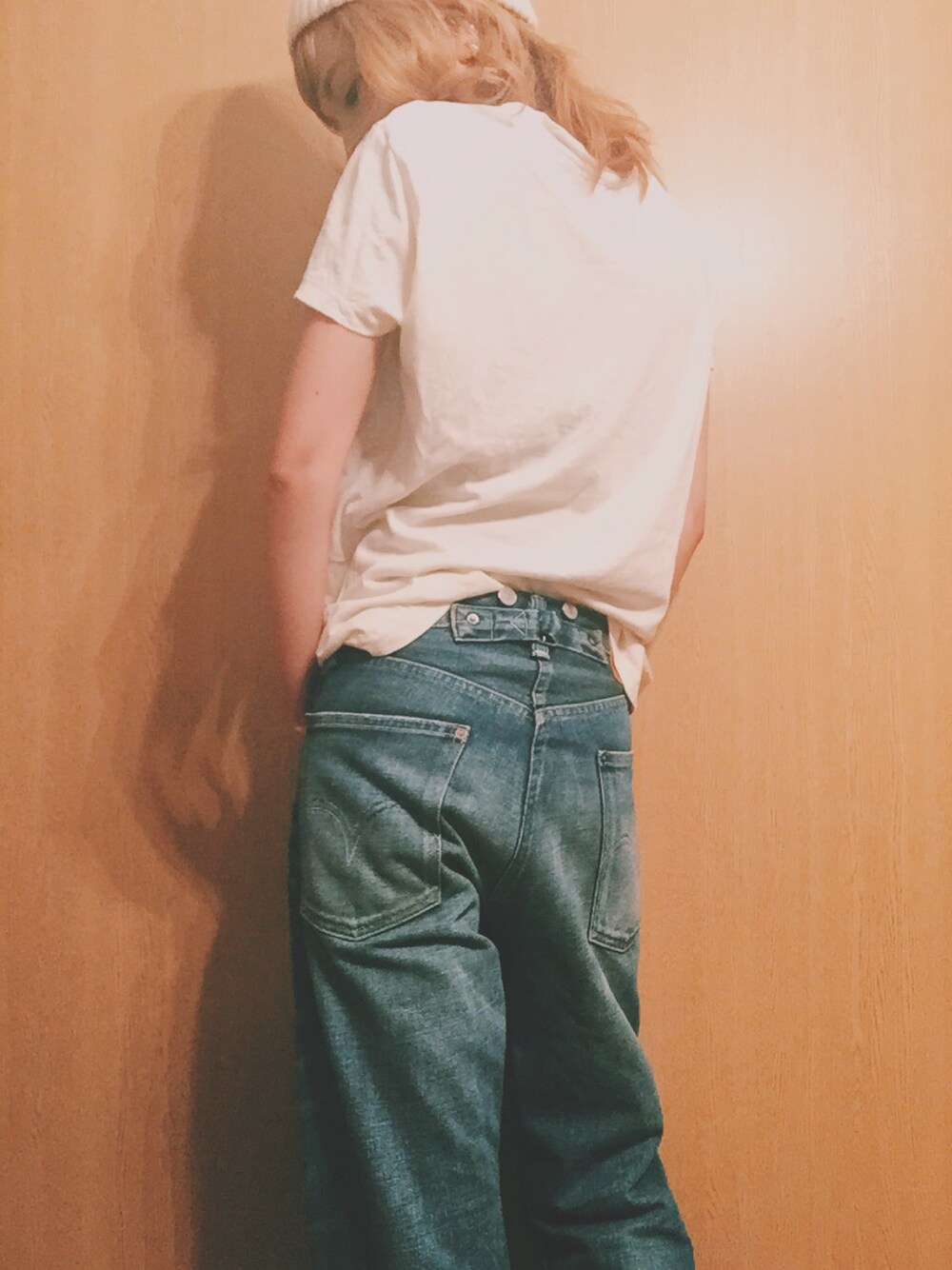 即納！最大半額！ the shishikui basic jeans brown 百々千晴 - パンツ