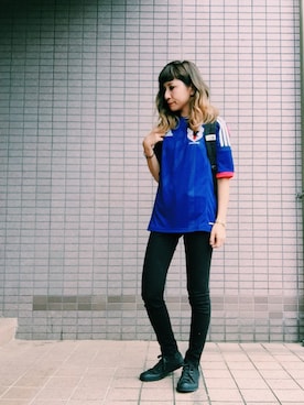 「サッカー」｜「アイテム（その他トップス）」を使った、Shiho.Cさん（レディース・154cm）の秋コーディネート