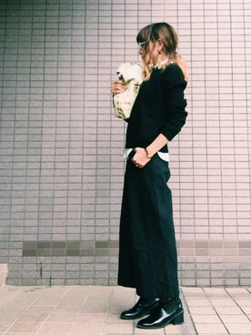 「アイテム（ブーティ）」を使った、Shiho.Cさん（レディース・154cm・30代）の秋コーディネート