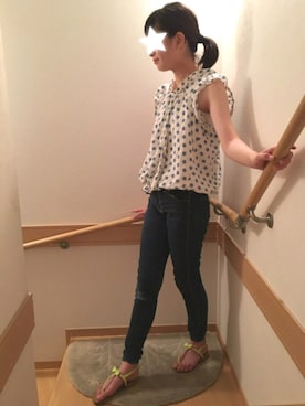 「NEEDLE WORK SOON（ニードルワークスーン）のアイテム」を使った、©︎zmiii＊さん（レディース・165cm）の夏コーディネート