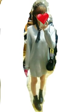 「KOBE LETTUCE（コウベレタス）のアイテム（ワンピース、グレー系）」を使った、えりかさん（レディース・167cm）の秋コーディネート