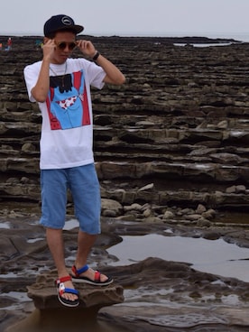 「FUJITO（フジト）のアイテム」を使った、kentaro☺︎さん（メンズ・170cm）の夏コーディネート