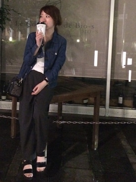 「Radiate（ラディエイト）のアイテム（パンツ）」を使った、ti28nyさん（レディース・157cm）の夏コーディネート