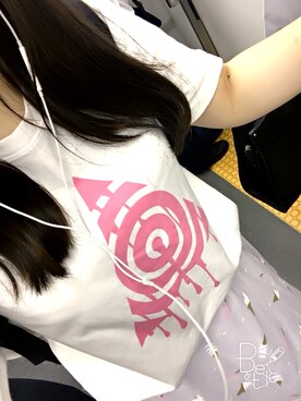 「REBERTAS（リベルタス）のアイテム（Tシャツ/カットソー、ホワイト系）」を使った、ゆっちゃんさん（レディース・153cm）の夏コーディネート